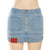 Chris Cross Denim Skirt