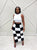 Checker Knitted Maxi Skirt